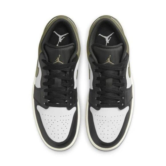 NEW Nike Air Jordan 1 Low Black Toe Medium Olive 553558-092 Men\'s Size Multi main image 6
